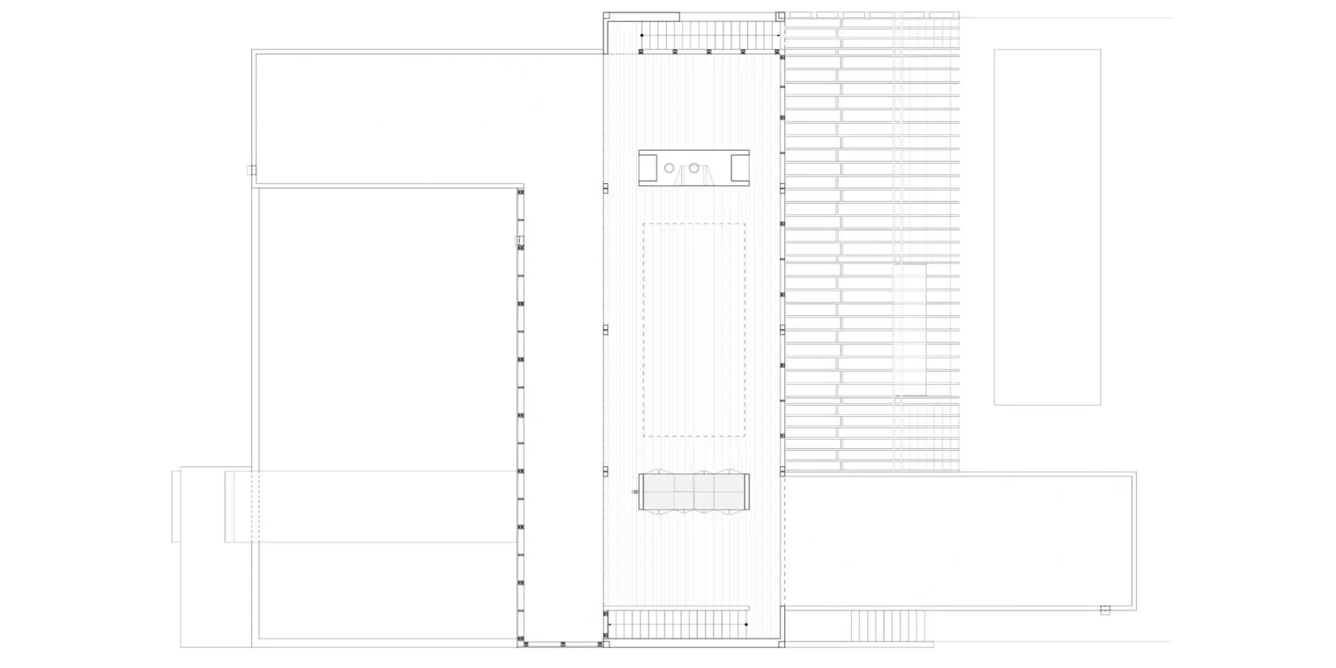 Architectural floor plan showing detailed room layouts and measurements.